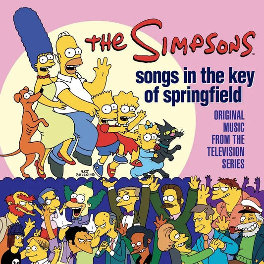 Image of Front Cover of 2xLP - NEW/NEW - THE SIMPSONS, The Simpsons - Songs In The Key Of Springfield (Hollywood Records; 00050087601836, Europe 2026 Reissue, Gatefold, 2 Inners, Pink & Yellow Vinyl), ,  - 3616255C