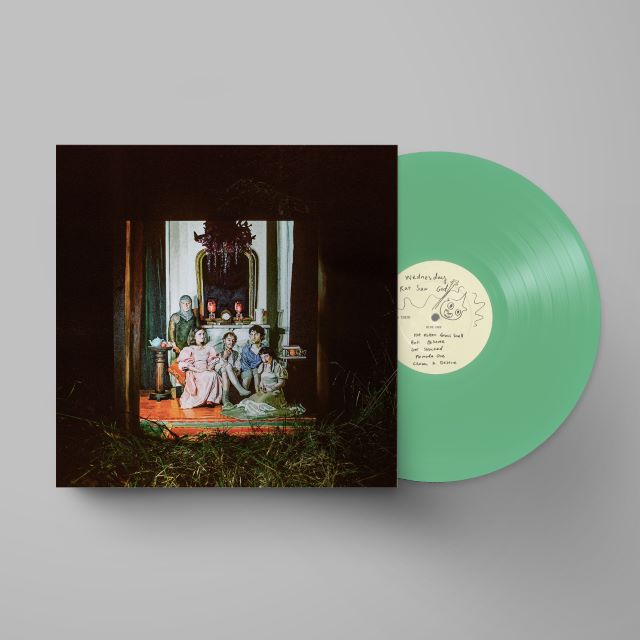 Image of Front Cover of LP - NEW/NEW - WEDNESDAY, Rat Saw God (Dead Oceans; DOC328LP-C2, UK 2026 Reissue, Seafoam Green), , A Wednesday song is a quilt. A short story collection, a half-memory, a patchwork of portraits of the American south, disparate moments that somehow make sense as a whole. Karly Hartzman, the songwriter/vocalist/guitarist at the helm of the project, is a story collector as much as she is a storyteller: a scholar of people and one-liners. Rat Saw God, the Asheville quintet’s new and bes