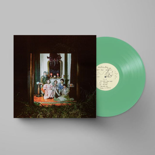 Image of Front Cover of LP - NEW/NEW - WEDNESDAY, Rat Saw God (Dead Oceans; DOC328LP-C2, UK 2026 Reissue, Seafoam Green), , A Wednesday song is a quilt. A short story collection, a half-memory, a patchwork of portraits of the American south, disparate moments that somehow make sense as a whole. Karly Hartzman, the songwriter/vocalist/guitarist at the helm of the project, is a story collector as much as she is a storyteller: a scholar of people and one-liners. Rat Saw God, the Asheville quintet’s new and bes