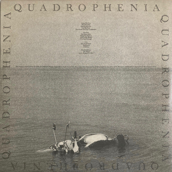 Image of Back Cover of 2xLP - VG/VG+ - THE WHO, Quadrophenia (Track Record; 2644 001, Germany 1980s Reissue, Stapled-In Booklet, Original paper inners with week printed information on lower right corner), Edge Wear,  - 3646233S