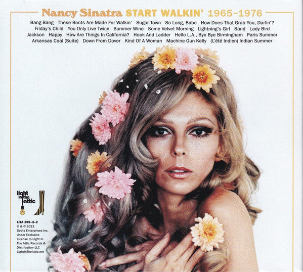 Image of Back Cover of CD - EX/EX - NANCY SINATRA, Start Walkin' 1965-1976 (Light In The Attic; LITA 195-2-2, US 2021), ,  - 3656085S