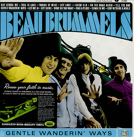 Image of Front Cover of LP - EX/EX - BEAU BRUMMELS, Gentle Wandering Ways - Rarities, Demos, Alternate Takes (Sundazed Music ; LP 5089, US 2001), Opened Instore, Still In Stickered Shrinkwrap,  - 3626275E