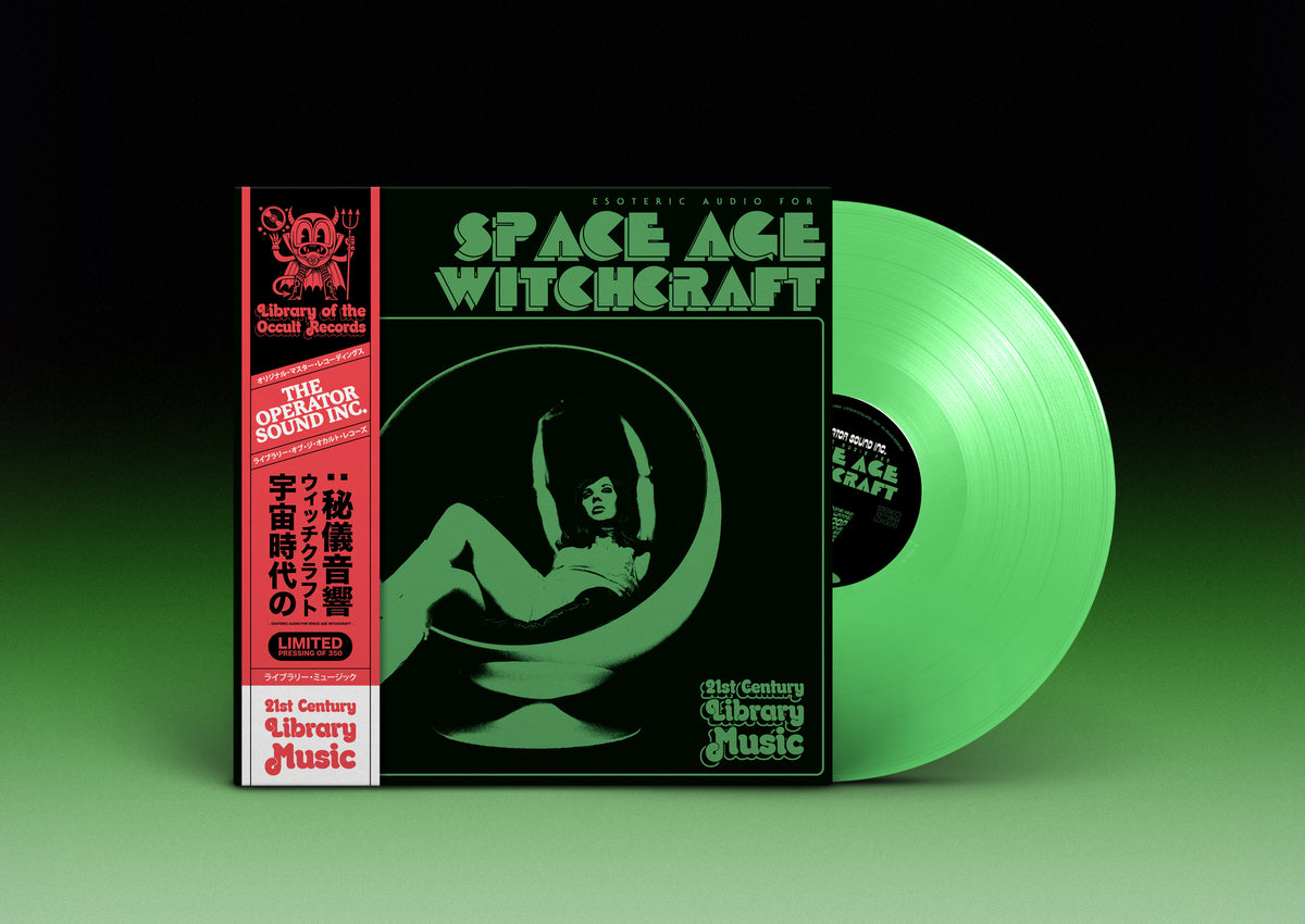 Image of Back Cover of LP - NEW/NEW - THE OPERATOR, Esoteric Audio For Space Age Witchcraft (Library of the Occult; LOTO70, UK 2026, Green Vinyl with Obi Strip), , Following a handful of limited singles, The Operator Sound INC. is back with a full debut. Out October 2nd on Library of the Occult’s 21st Century Library Music series, Esoteric Audio for Space Age Witchcraft was tracked straight to tape using modular synths, an old electronic organ, and basic rhythm boxes. Expect that classic 60s/70s space-age l