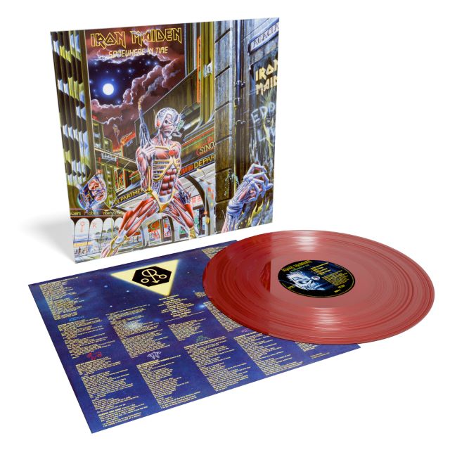 Image of Front Cover of LP - NEW/NEW - IRON MAIDEN, Somewhere In Time (40th Anniversary) (Waner; , UK 2026 Reissue, Limited Edition Oxblood Colour Vinyl), , Iron Maiden celebrate the 40th anniversary of their multi-million selling sixth album, ‘Somewhere in Time’, with the release of this limited edition oxblood colour vinyl, featuring the 2015 remastered audio. - 9412854C