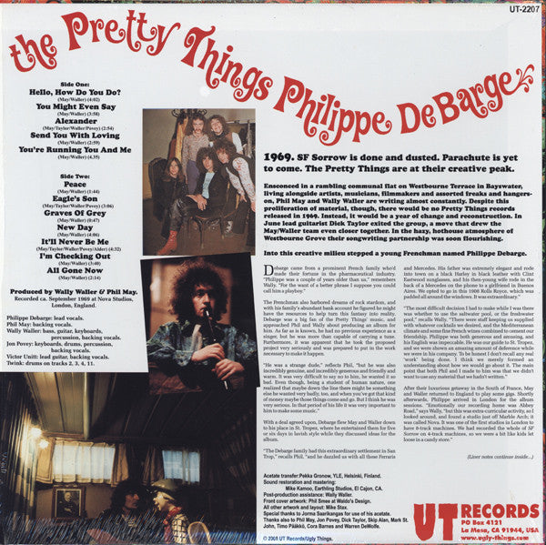 Image of Back Cover of LP - EX/EX - THE PRETTY THINGS / PHILIPPE DEBARGE, The Pretty Things / Philippe DeBarge (UT Records; UT-2207, US 2009, Insert, First Pressing With Orange Labels), Opened Instore, Still In Shrinkwrap,  - 3626267E