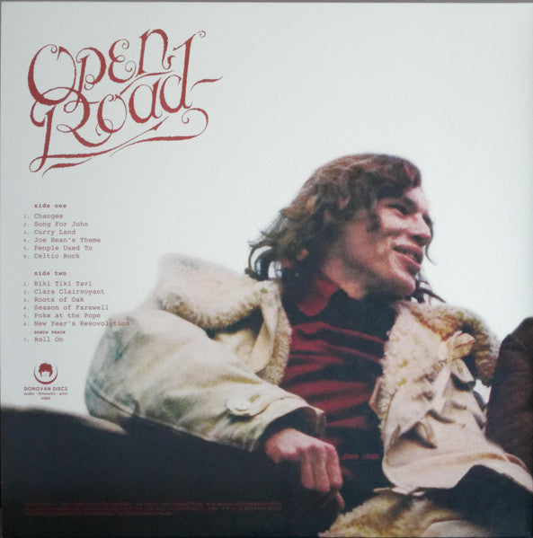 Image of Back Cover of LP - EX/VG+ - DONOVAN, Open Road (Donovan Discs ; VI002, UK & Ireland 2018 Reissue, Textured Gatefold Sleeve, Inner), ,  - 3626264E