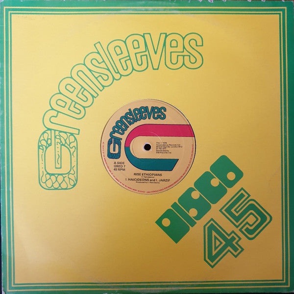 Image of Front Cover of LP - VG/VG+ - I. HAICIDEONS AND I. JARZIF, Rise Ethiopians / Signs Of The Messiah (Greensleeves Records; GRED 7, UK 1978, Company Sleeve), Shiny clean. SWOC.,  - 3626331E