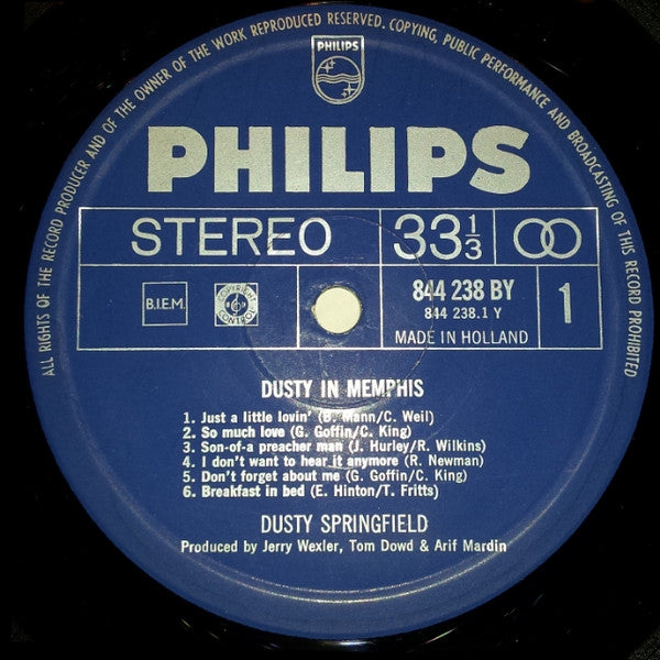 Image of Label Cover of LP - G/VG - DUSTY SPRINGFIELD, Dusty In Memphis (Philips ; SBL 7889, UK 1969, Laminated Sleeve, Stereo), Top and Bottom Seam Split,  - 3626312E