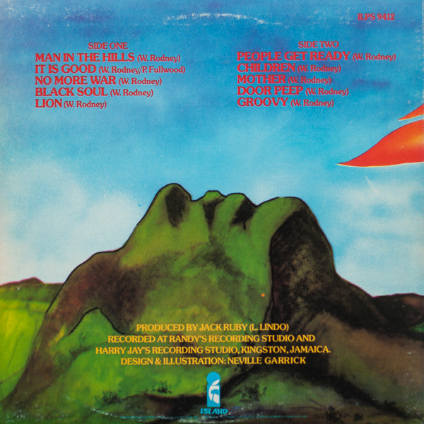 Image of Back Cover of LP - VG/VG - BURNING SPEAR, Man In The Hills (Island Records; ILPS 9412, US 1976, Gatefold), Light marks only, shiny copy. Sleeve in shrink, but notch-cut out.,  - 3626334E