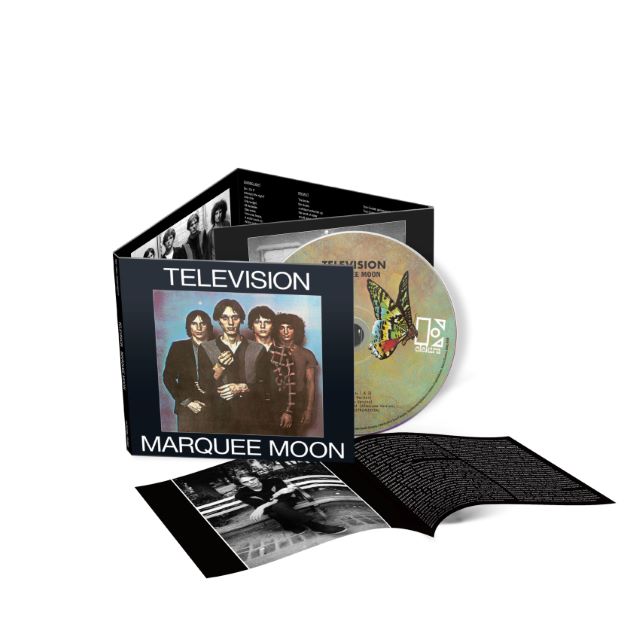 Image of Front Cover of CD - NEW/NEW - TELEVISION, Marquee Moon (Expanded) (Rhino; , UK 2026 Reissue, 6 Panel PocketPac, 20 Page Booklet, Sticker), , "Television's landmark debut album that had the critics raving. One of the earliest bands in the CBGB punk scene. Features the fiery interplay of the two guitarists, Tom Verlaine and Richard Lloyd. This expanded CD contains their first single ""Little Johnny Jewel"" and four additional alternates and outtakes from the album sessions. - 9412915C