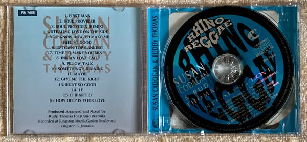 Image of Label Cover of CD - VG+/VG+ - SUSAN CADOGAN & RUDY THOMAS, Stealing Love (Rhino Records; RN 7058, Europe 1998, Jewel Case), ,  - 3616312C