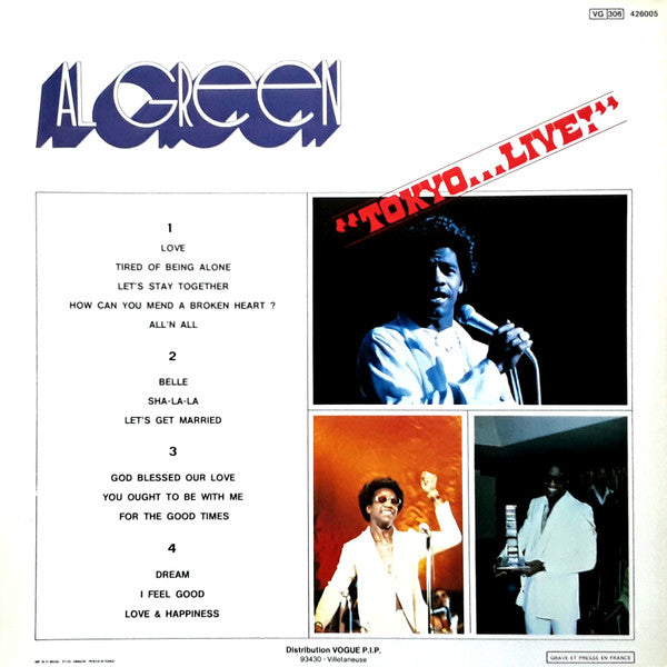 Image of Back Cover of 2xLP - VG+/VG+ - AL GREEN, "Tokyo...Live!" (Cream; 426005, France 1981, Gatefold), ,  - 3626379E