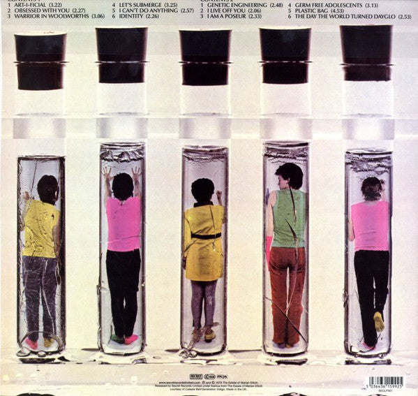 Image of Back Cover of LP - NEW/NEW - X-RAY SPEX, Germfree Adolecents (Secret Records Limited; SECLP301, UK 2025 Reissue, Inner, 180g Black Vinyl), ,  - 3616339C