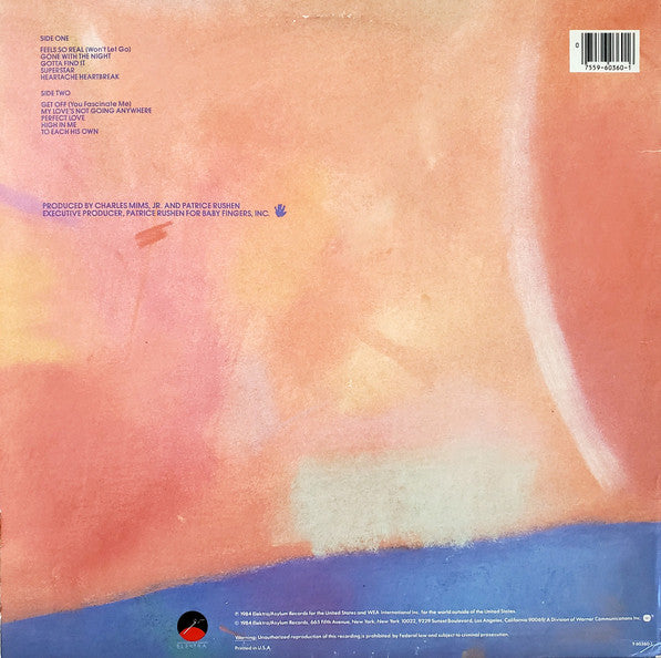 Image of Back Cover of LP - VG+/VG - PATRICE RUSHEN, Now (Elektra; 60360-1, US 1984, Inner), ,  - 3626385E