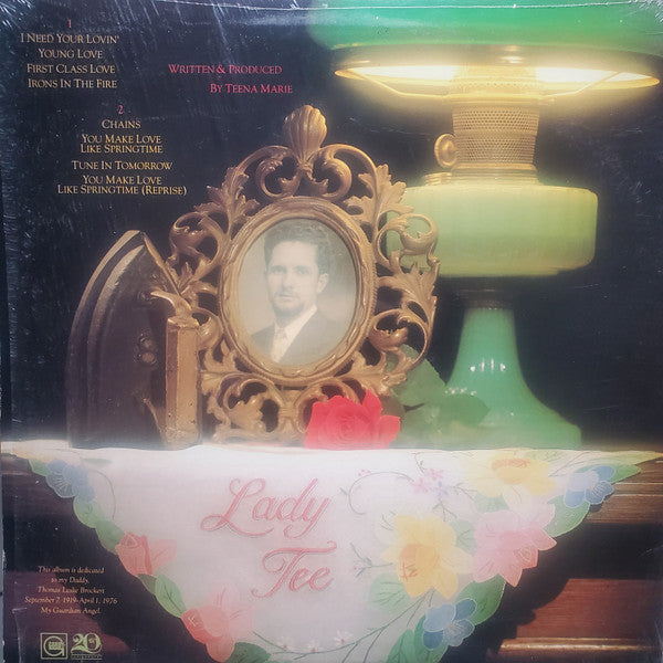 Image of Back Cover of LP - VG/G+ - TEENA MARIE, Irons In The Fire (Gordy; G8-997M1, US 1980, Inner), Pressing flaw on run-in (side two) doesn't affect play. Light marks throughout. Sleeve has wear along opening, ripped shrink, some damage / creasing to inner,  - 3616328C