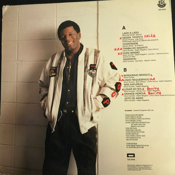 Image of Back Cover of LP - VG/VG+ - ALMIR GUINETO, Jeito De Amar (RGE; 320.6044, Brazil 1989), ,  - 3626388E