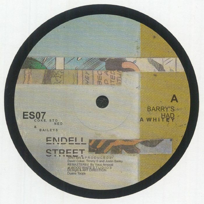 Image of Front Cover of 12" - /EX - COKE, STONED & BAILEYS, The Barry EP (Remastered) (Endell Street; ES 07, UK 2026 Reissue), , UK collective Dave Coker, Justin Bailey, Timmy Stone and Timmy Stuart were known as "the three Strangeweather boys", but as Coke, Stoned & Baileys they sat at the forefront of the underground scene. This EP - one of only two they put out - first came in 2002 on the Surreal label at a time when tech house was taking form and it quickly became a classic of the genre. Now reissued on