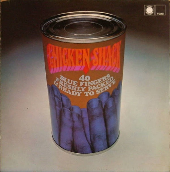 Image of Front Cover of LP - G+/F - CHICKEN SHACK, Forty Blue Fingers, Freshly Packed And Ready To Serve (Blue Horizon Light Blue Label; 7-63203, UK 1968, Laminated Front Sleeve, Mono), Sleeve intact but has tape and laminates creases, Lots of marks to disc. ,  - 3616294C