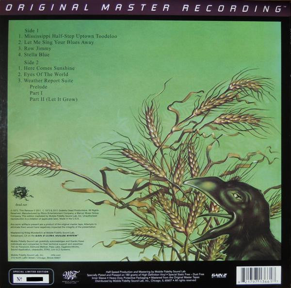 Image of Back Cover of LP - VG/VG - GRATEFUL DEAD, Wake Of The Flood (Mobile Fidelity Sound Lab; MFSL 1-366, US 2011 Reissue, Pasteback Sleeve, 180 Gram Vinyl, Numbered), No. 003382, a few long light hairlines, feint ring wear,  - 3646328S