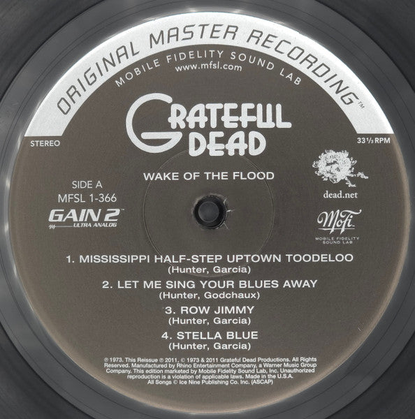 Image of Label Cover of LP - VG/VG - GRATEFUL DEAD, Wake Of The Flood (Mobile Fidelity Sound Lab; MFSL 1-366, US 2011 Reissue, Pasteback Sleeve, 180 Gram Vinyl, Numbered), No. 003382, a few long light hairlines, feint ring wear,  - 3646328S
