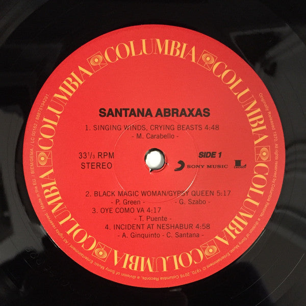 Image of Label Cover of LP - VG/VG - SANTANA, Abraxas (Columbia; 88875194291, Europe 2017 Reissue, Gatefold, Poster, 180 Gram Vinyl), Light marks, edge wear,  - 3646331S