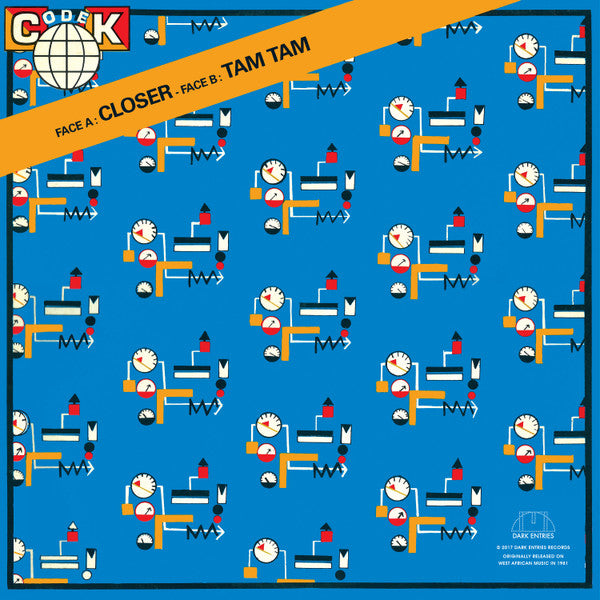 Image of Back Cover of 12" - VG+/VG+ - CODEK, Closer / Tam Tam (Dark Entries; DE-165, US 2017 Reissue, Picture Sleeve, Insert), ,  - 3626070E