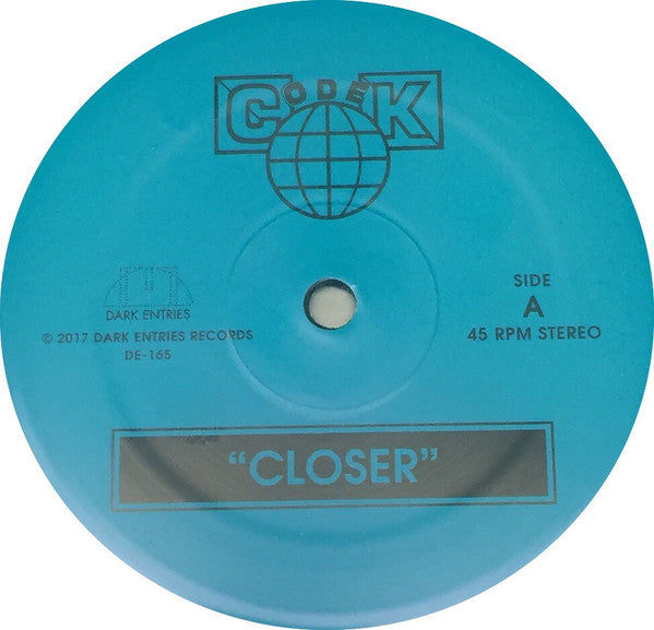 Image of Label Cover of 12" - VG+/VG+ - CODEK, Closer / Tam Tam (Dark Entries; DE-165, US 2017 Reissue, Picture Sleeve, Insert), ,  - 3626070E