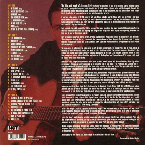 Image of Back Cover of LP - VG+/VG+ - JACQUES BREL, Ne Me Quitte Pas (Not Now Music; NOT2LP202, USA, Canada & Europe 2014 Reissue, Gatefold, Stereo, 180g), ,  - 3646358S