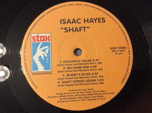 Image of Label Cover of 2xLP - VG/VG+ - ISAAC HAYES, Shaft (ZYX Music; ENS 2-5002, Germany 2006 Reissue, Gatefold, 180 gram vinyl), ,  - 3626456E