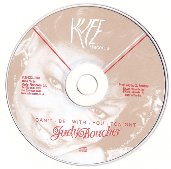 Image of Label Cover of CD - VG+/VG - JUDY BOUCHER, Can't Be With You Tonight (Kufe Records; KUCD-122, UK , Jewel Case), ,  - 3616385C