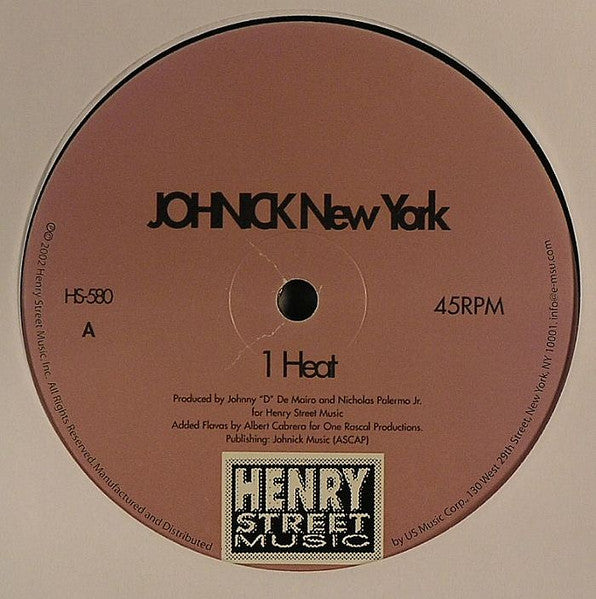 Image of Back Cover of 12" - VG/VG - JOHNICK, New York (Henry Street Music; HS 580, US 2003, Stickered Company Sleeve), ,  - 3626450E