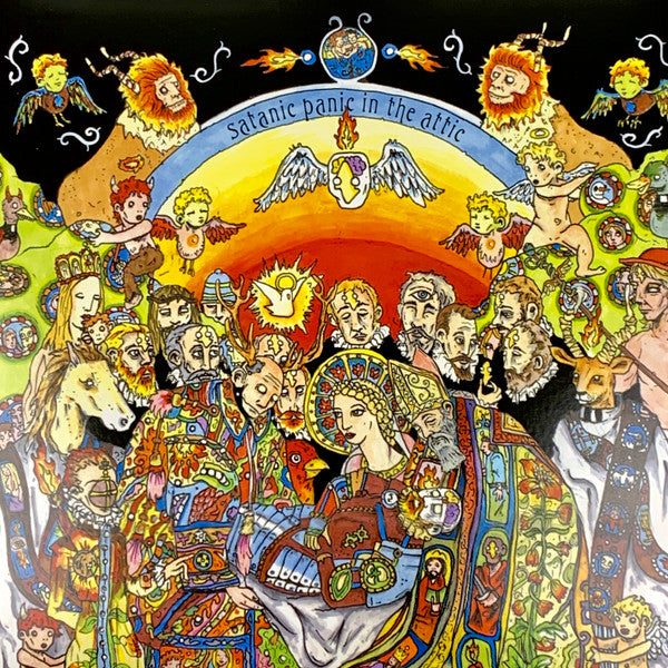 Image of Front Cover of LP - VG/VG+ - OF MONTREAL, Satanic Panic In The Attic (Polyvinyl Record Company; PRC-069, US 2021 Reissue, Insert, Orange & Black Swirl Vinyl ), ,  - 3616419C