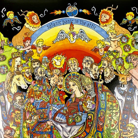Image of Front Cover of LP - VG/VG+ - OF MONTREAL, Satanic Panic In The Attic (Polyvinyl Record Company; PRC-069, US 2021 Reissue, Insert, Orange & Black Swirl Vinyl ), ,  - 3616419C