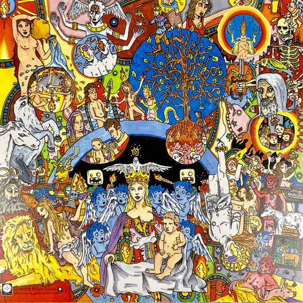 Image of Back Cover of LP - VG/VG+ - OF MONTREAL, Satanic Panic In The Attic (Polyvinyl Record Company; PRC-069, US 2021 Reissue, Insert, Orange & Black Swirl Vinyl ), ,  - 3616419C