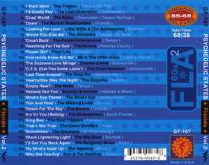 Image of Back Cover of CD - VG+/VG+ - VARIOUS, Psychedelic States: Florida In The 60s Vol. 2 (Gear Fab Records; GF-167, US 2001, Jewel Case, Booklet), ,  - 3616440C