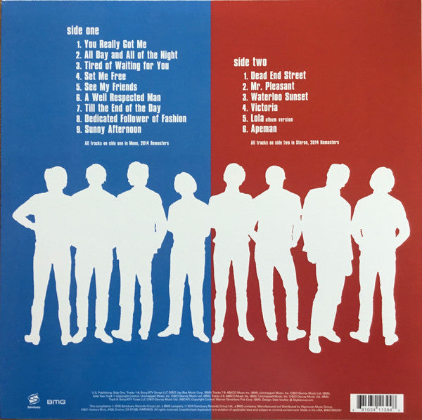 Image of Back Cover of LP - VG+/VG+ - THE KINKS, The Best Of The Kinks 1964-1970 (BMG; BMG160023V, US 2016, Remastered), Strong clean copy.,  - 3646403S