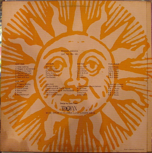 Image of Back Cover of LP - VG/G+ - VARIOUS, Reggae Jamaica (Trojan Records; TBL 181, UK 1980), ,  - 3646428S