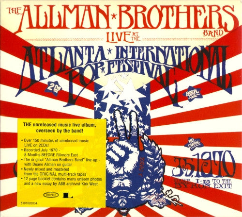Image of Front Cover of 2xCD - VG+/EX - THE ALLMAN BROTHERS BAND, Live At The Atlanta International Pop Festival July 3 & 5, 1970 (Epic; EPC 510100 2, Europe 2003, Double Digipak, Booklet), ,  - 3636119E