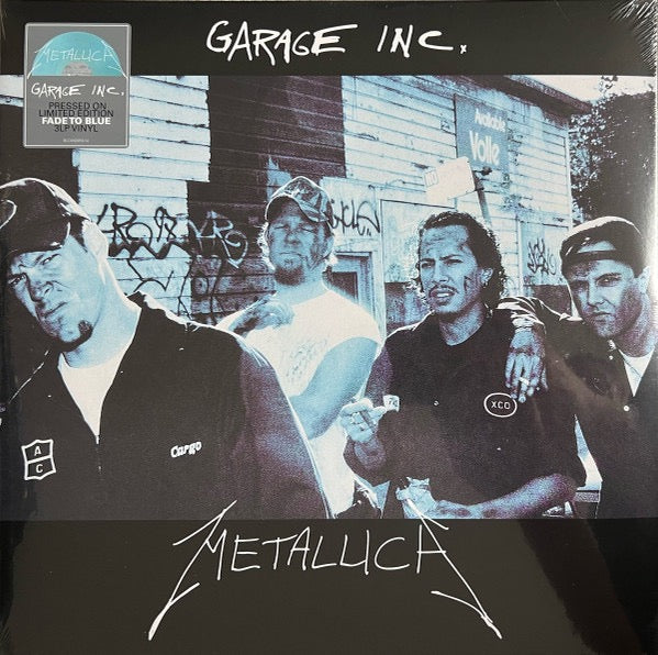 Image of Front Cover of 3xLP - VG+/VG+ - METALLICA, Garage Inc. (Blackened; BLCKND013-1, Europe 2024 reissue, Gatefold, 2 Inserts, Blue vinyl), In hype stickered plastic outer,  - 3626473E