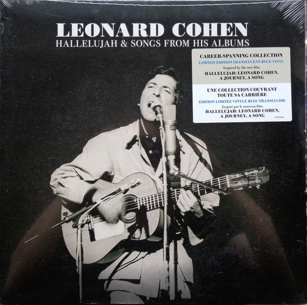 Image of Front Cover of 2xLP - VG/VG+ - LEONARD COHEN, Hallelujah & Songs From His Albums (Legacy; 19439994821, Europe 2022, Gatefold, 2 Inners, Blue Vinyl), Feint ring wear, seam splits on Inners,  - 3646342S