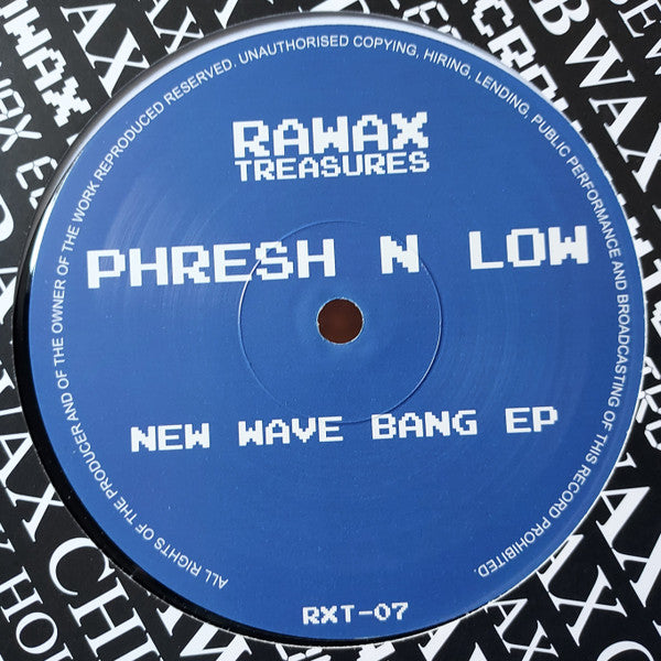 Image of Front Cover of 12" - G+/VG+ - PHRESH N LOW, New Wave Bang EP (Rawax; RXT-07, Germany 2025, Company Sleeve), clear blue vinyl. original company sleeve - lots of creasing and few seam splits,  - 3646424S