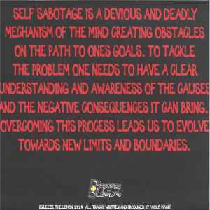 Image of Back Cover of 2x12" - VG/VG - PAOLO MACR , Autosabotaggio (Squeeze The Lemon ; STL005, Italy 2024), sticker top left sleeve,  - 3646427S