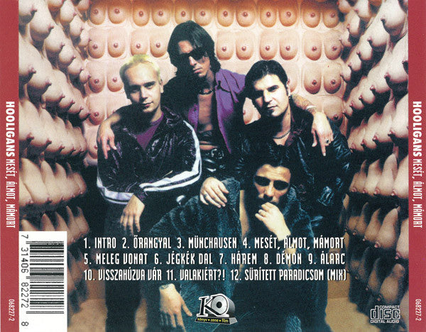 Image of Back Cover of CD - VG+/VG+ - HOOLIGANS, Mes t,  lmot, M mort (KO Records; 068227-2, Hungary 1998, Jewel Case, Booklet), ,  - E