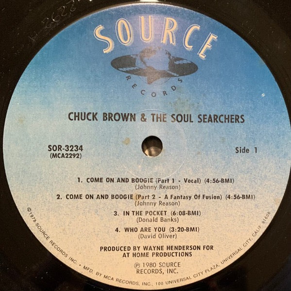 Image of Label Cover of LP - VG/G+ - CHUCK BROWN & THE SOUL SEARCHERS, Funk Express (Source Records; SOR-3234, US 1980), Promo stamped. Edge wear to sleeve. Disc has light marks only!,  - 3616450C