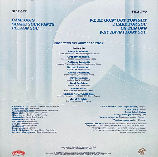 Image of Back Cover of LP - VG+/G+ - CAMEO, Cameosis (Chocolate City; CCLP 2011, US 1980), Vinyl in strong G+, plays VG.,  - 3646462S