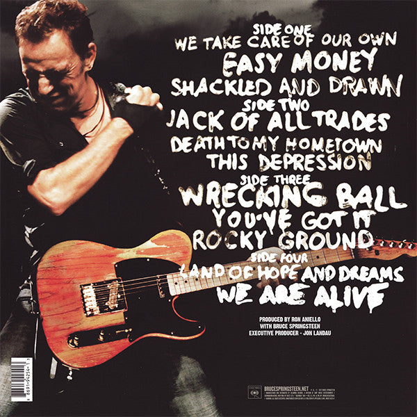 Image of Back Cover of 2xLP - VG/VG+ - BRUCE SPRINGSTEEN, Wrecking Ball (Columbia; 88691942541, Europe 2012, 2 Inners, NO CD), Corner & edge creases,  - 3646406S
