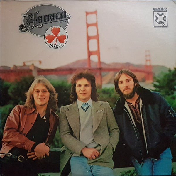Image of Front Cover of LP - VG/VG - AMERICA, Hearts (Warner Bros. Records; BS4 2852, US 1975, No inner, Quadraphonic), ,  - 3626512E