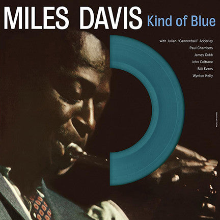 Image of Front Cover of LP - VG/VG+ - MILES DAVIS, Kind Of Blue (DOL; DOL725MB, Europe 2015 Reissue, Die Cut Sleeve, 180 Gram Blue Translucent Vinyl), feint ring wear, corner crease,  - 3746008S