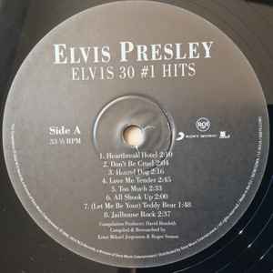 Image of Label Cover of 2xLP - VG/VG - ELVIS PRESLEY, ELV1S 30 #1 Hits (RCA; 88875111961, Europe 2015 Reissue, Gatefold, Insert, 180 Gram Vinyl), Strong VG - hairlines, top edge seam split, back cover scuffed, Insert creased,  - 3746010S