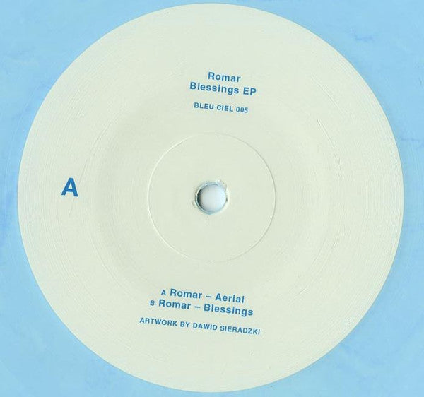 Image of Front Cover of 12" - /VG+ - ROMAR, Blessings (Bleu Ciel ; BLEU CIEL 005, Switzerland 2016), eggshell blue vinyl,  - 3746041S